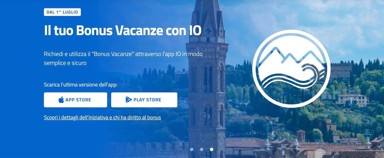 bonus vacanze app io