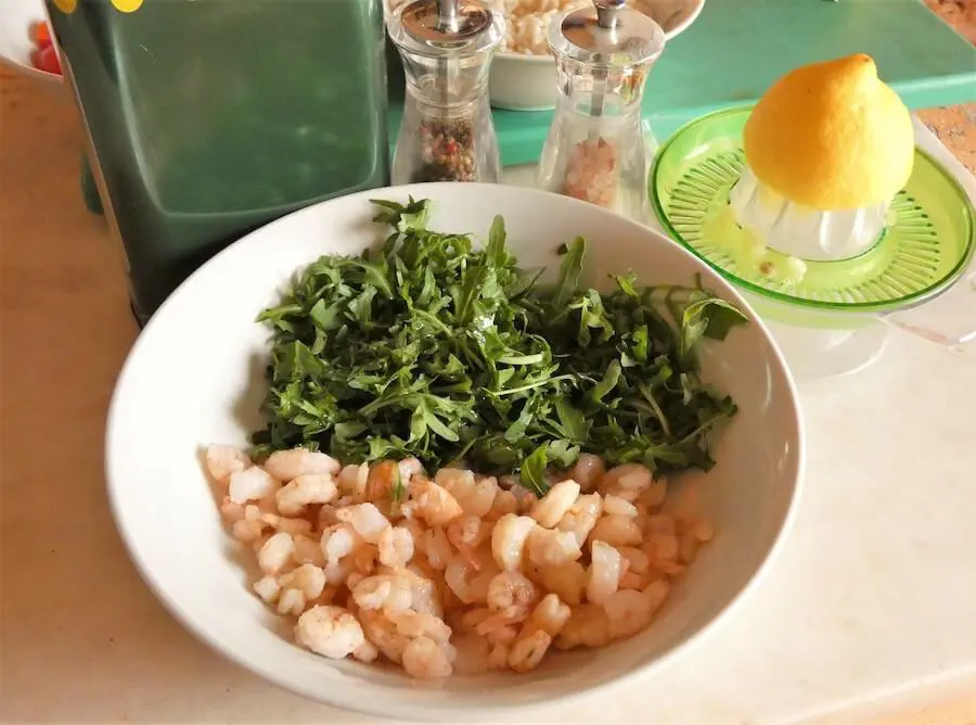 riso freddo con gamberi ingredienti-