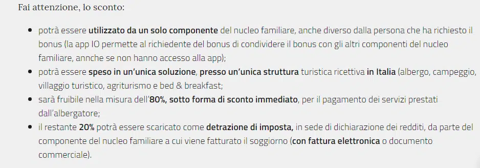 Bonus vacanze Micbat