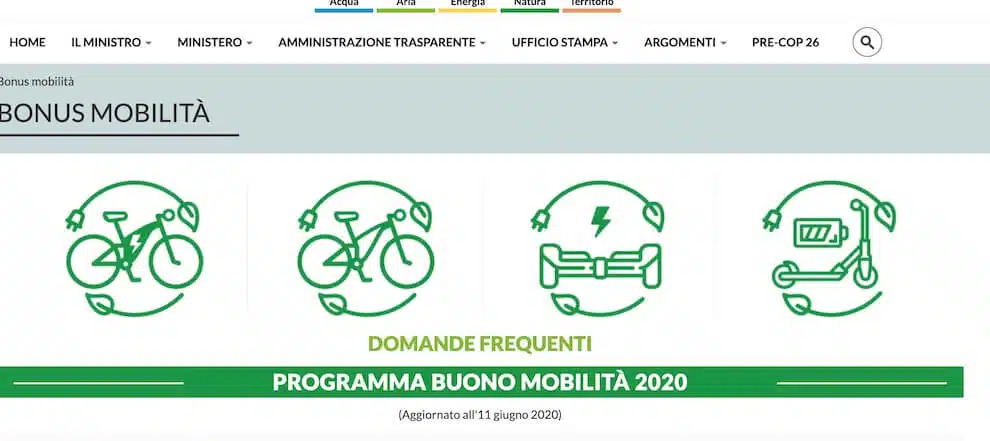 bonus mobilita ministero
