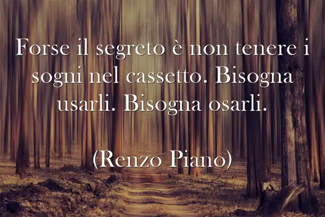 frase sogni nel cassetto