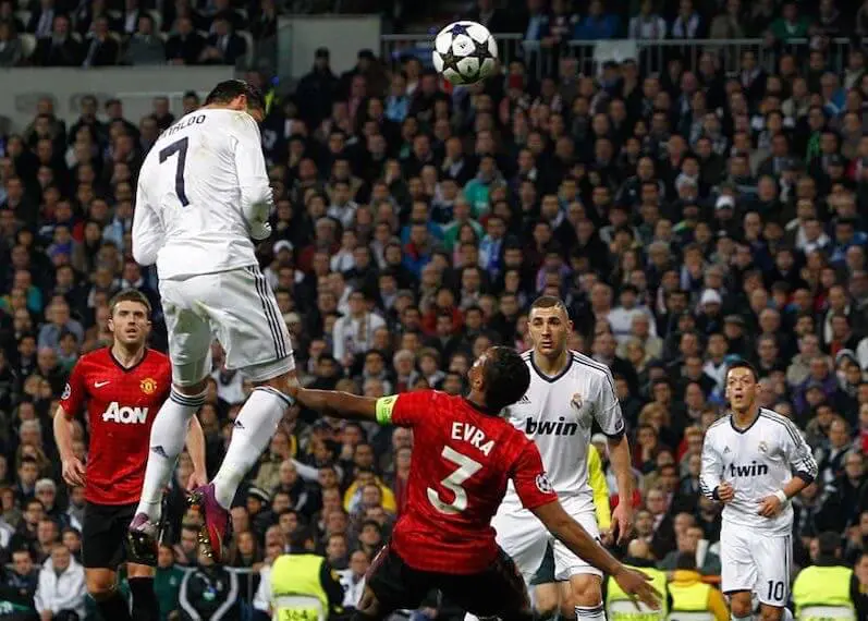 ronaldo gol di testa altezza record