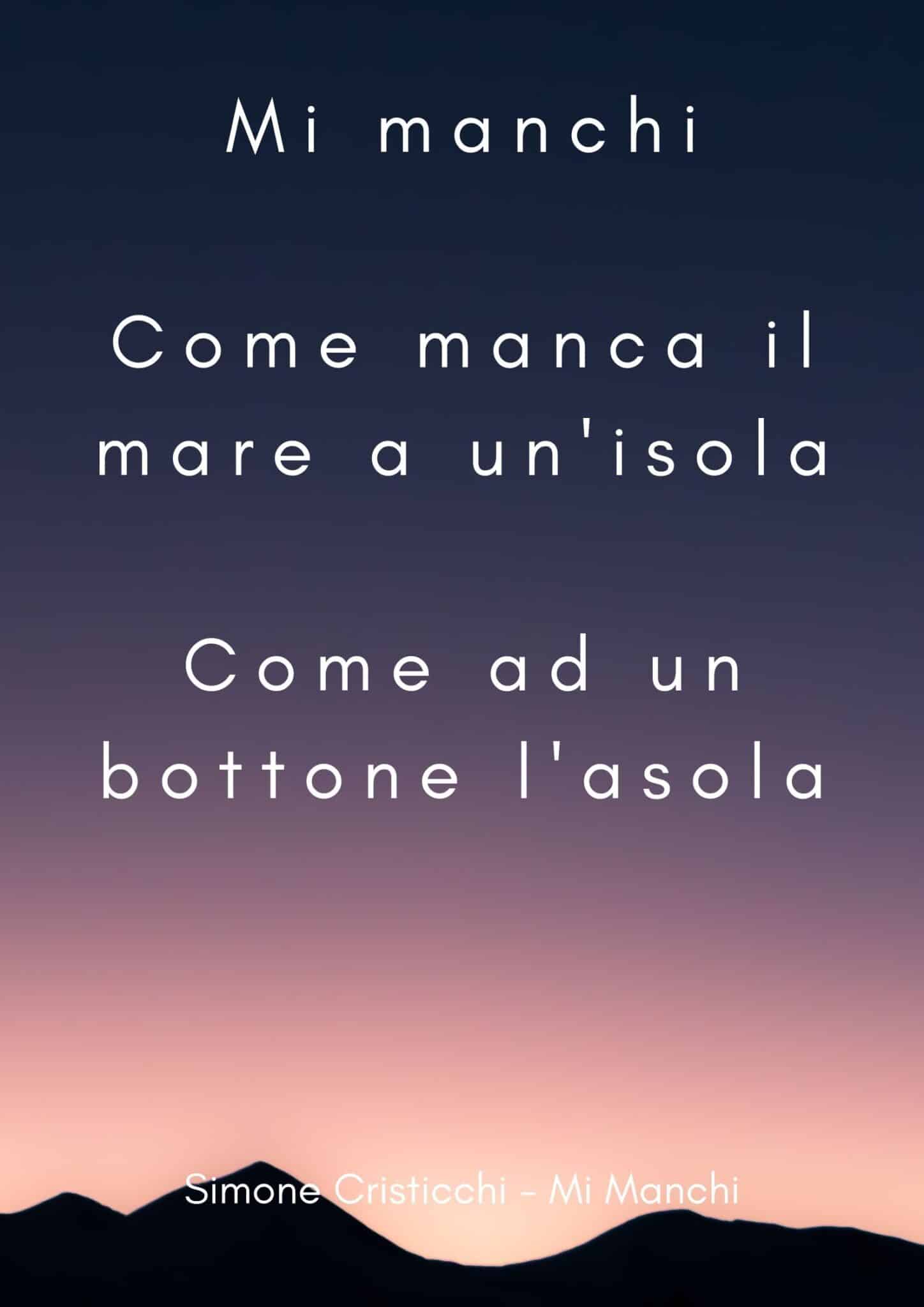 frasi e canzoni mi manchi