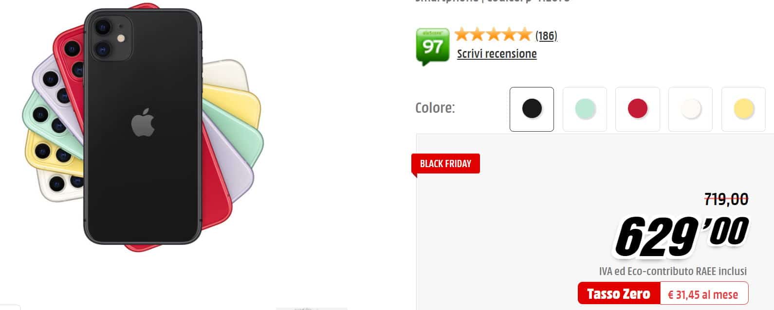Black Friday iPhone dove trovarlo in offerta. iPhone 11 e 12 scontati