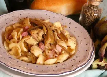 pasta carciofi e guanciale ricetta