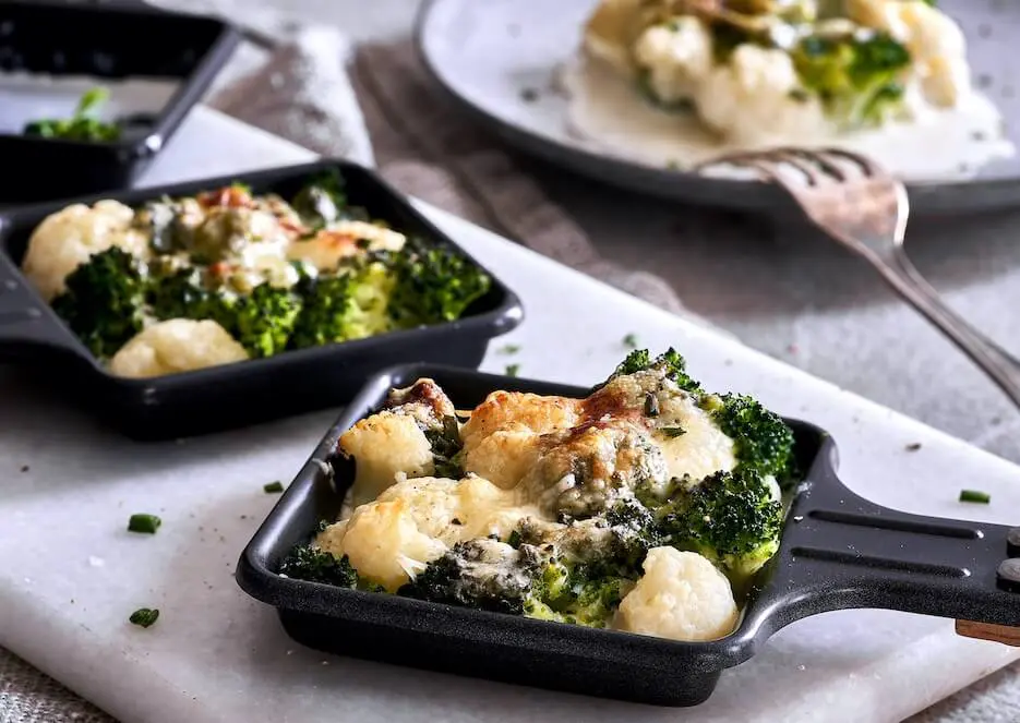 raclette vegetariana contorno natale