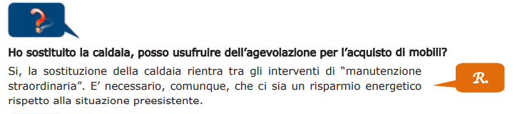 agenzia entrate bonus mobili sostituzione caldaia