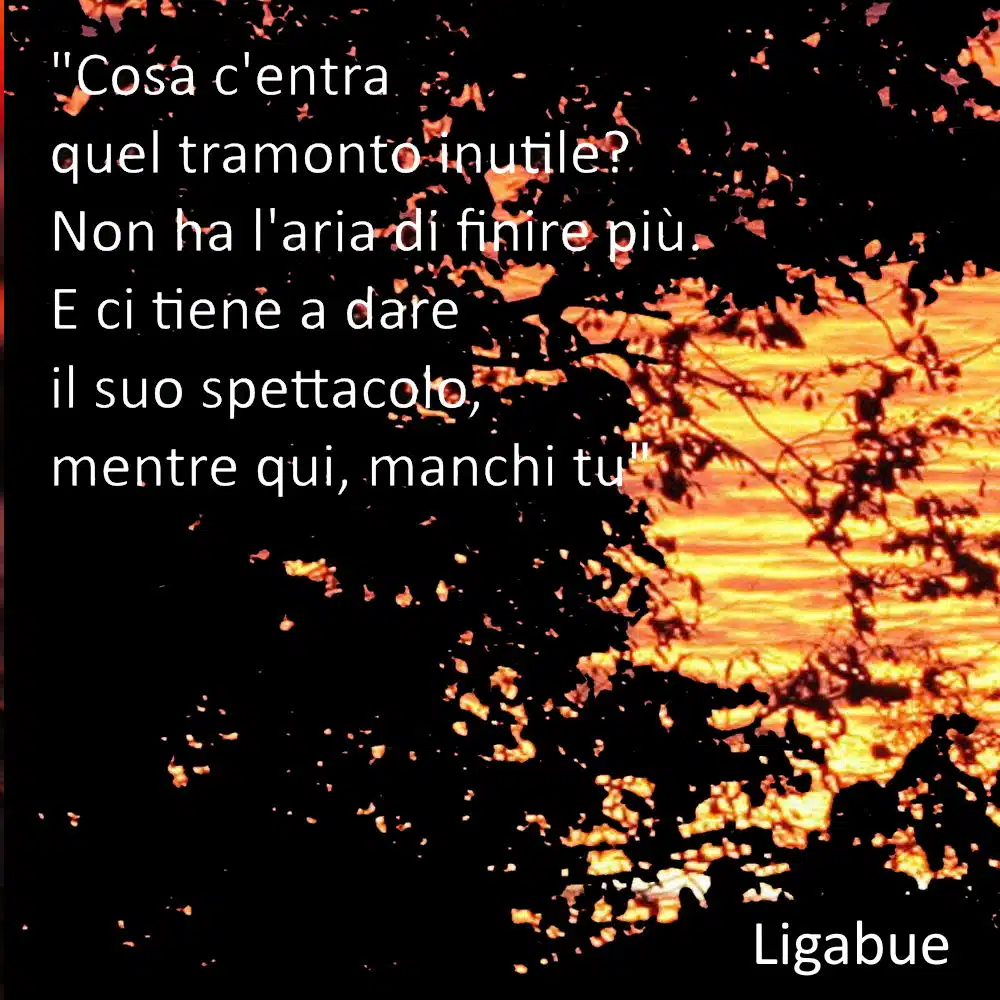 frasi sul tramonto ligabue