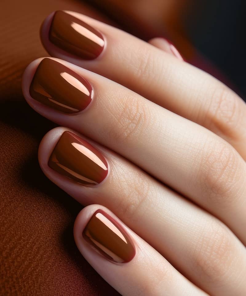 unghie corte mocha mousse 2025