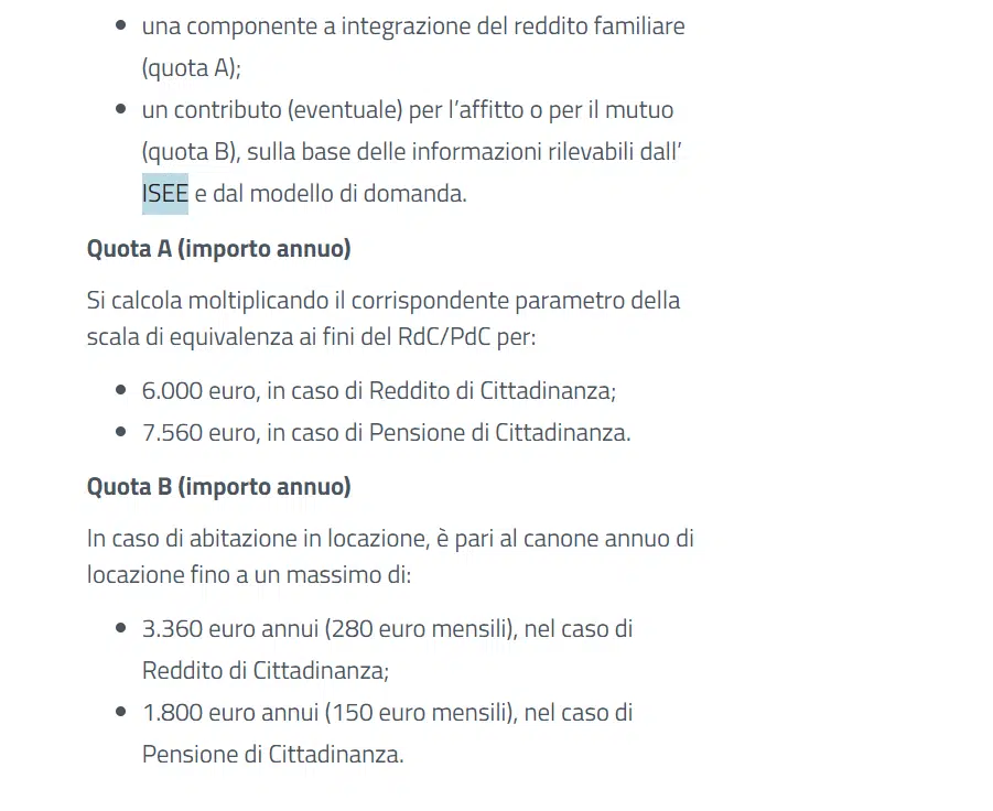 pensione di cittadinanza inps calcolo importo