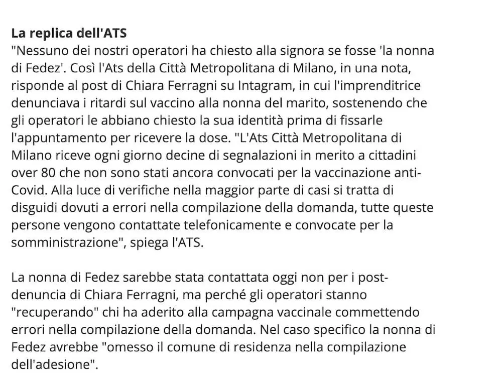 rai news ats ferragni