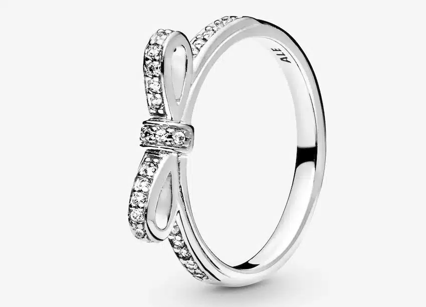 pandora con fiocco anello