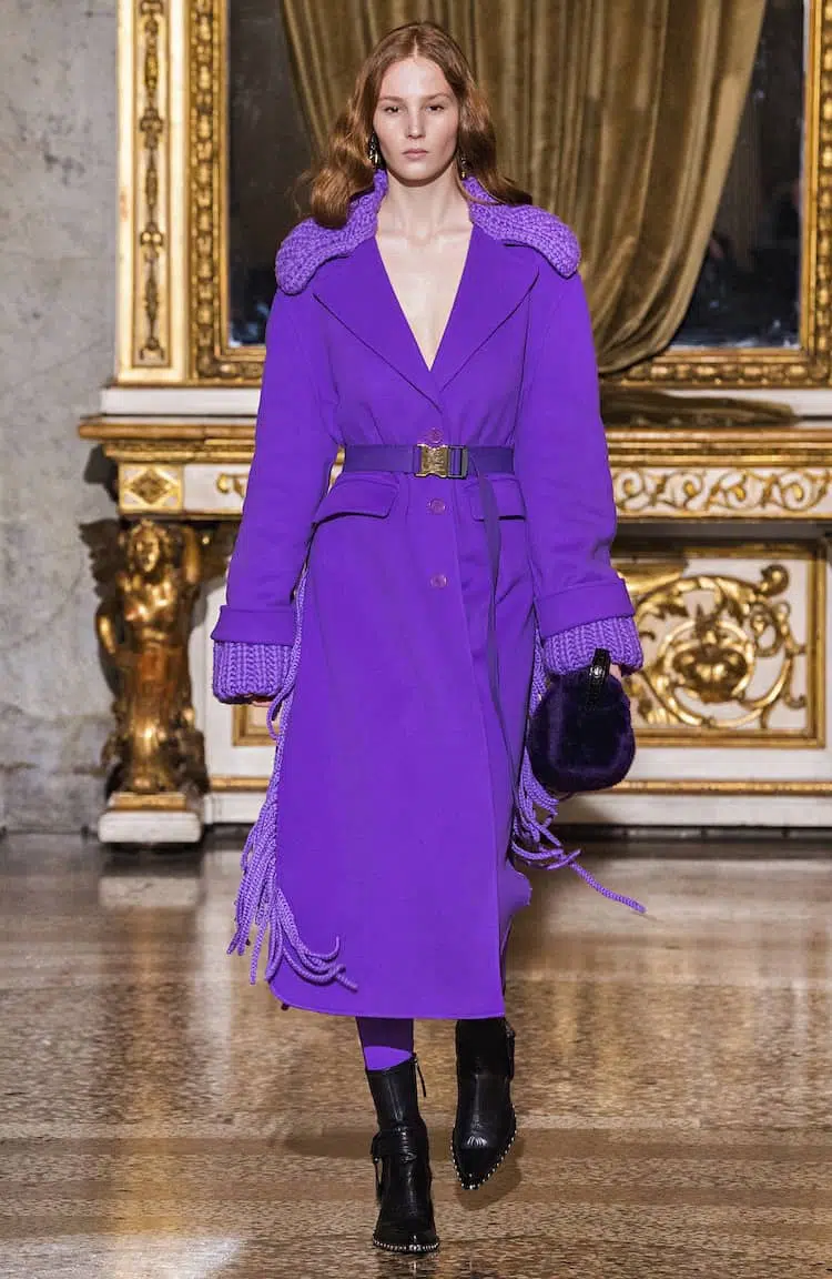 Cappotto viola Scervino moda inverno 2021 -22