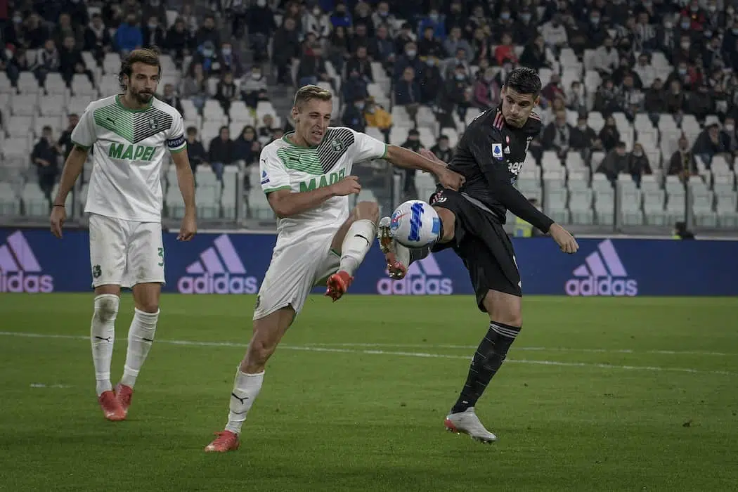 Juventus sassuolo partita serie a 27-10 -21