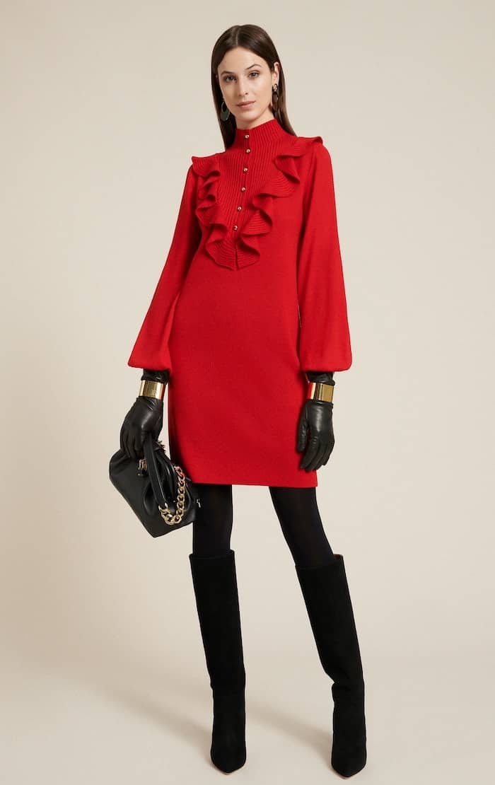 abito rosso luisa spagnoli catalogo 2021-2022-010