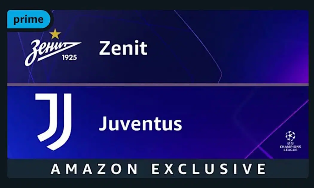 zenit juve amazon