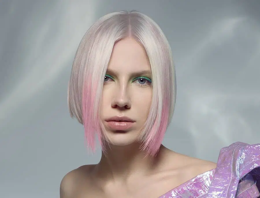 capelli biondo platino sfumature rosa 2022 framesi