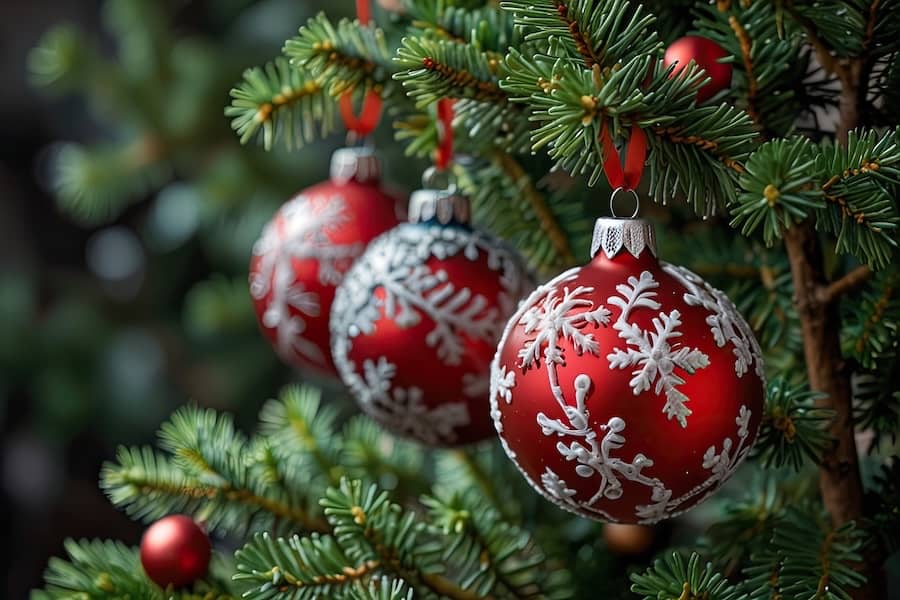 decorazioni alberi natale 2024