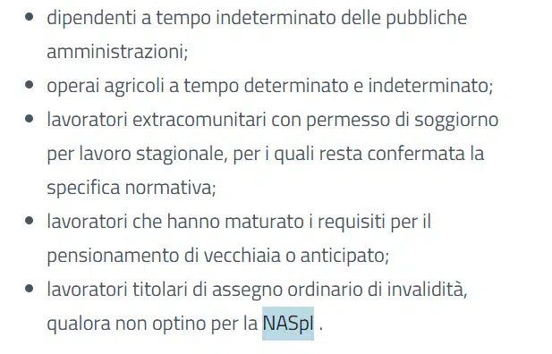 disoccupazione quando non spetta