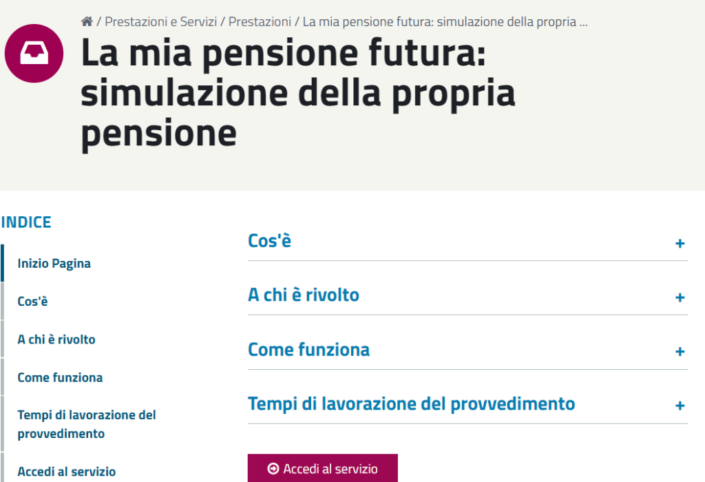 Simulatore pensioni Inps