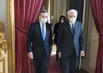 Il Presidente della Repubblica Sergio Mattarella con il Presidente del Consiglio dei Ministri Mario Draghi