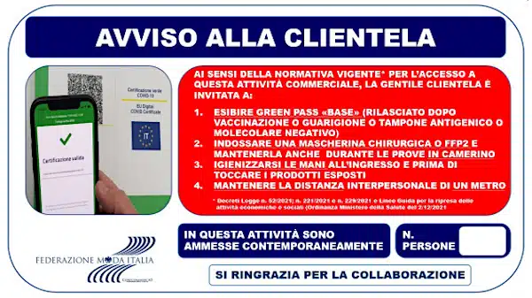 cartello green pass BASE