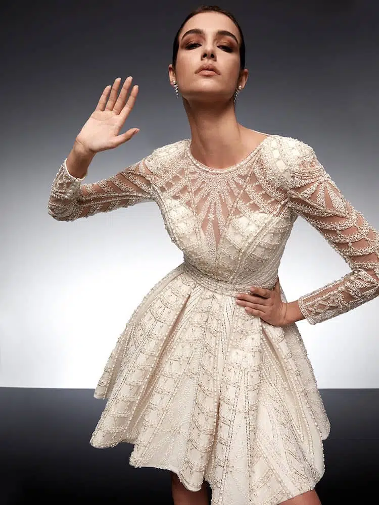abito da sposa corto nicole couture 2022