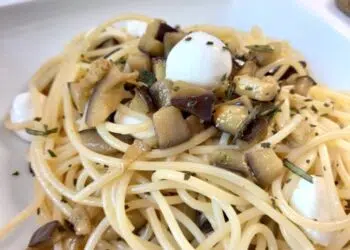 sugo alle melanzane e mozzarella