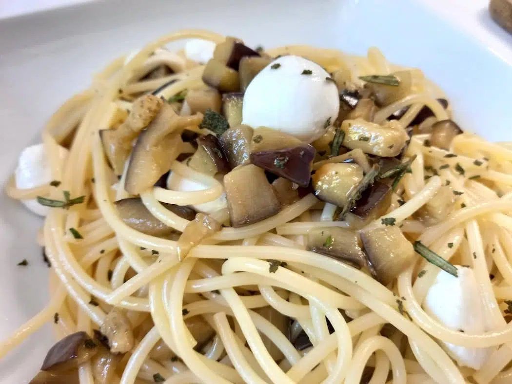 sugo alle melanzane e mozzarella