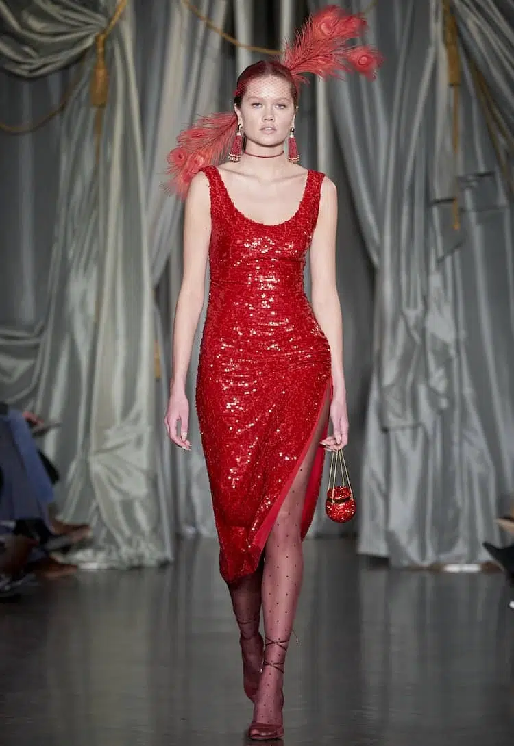 abito rosso elegante corto moda inverno 2022