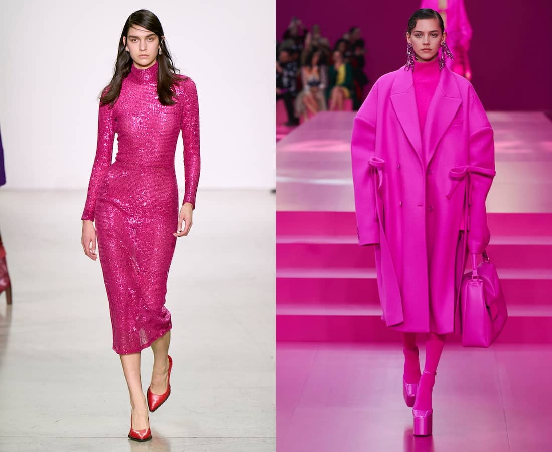 colori moda inverno 2022-2023 -vestiti rosa 