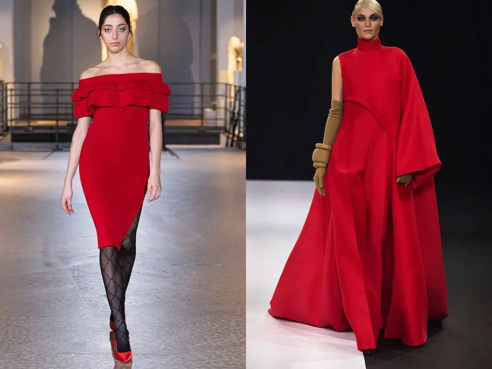 vestiti eleganti rossi inverno 2022-2023