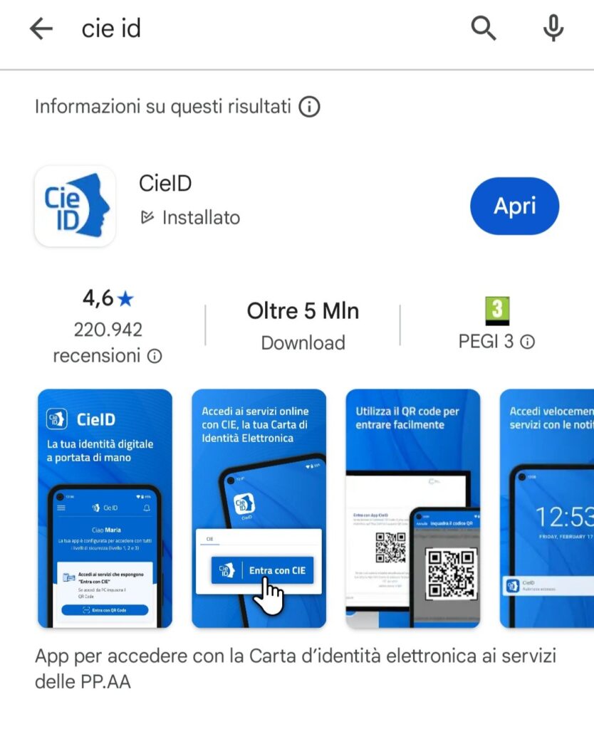 CieID per accedere al sito inps