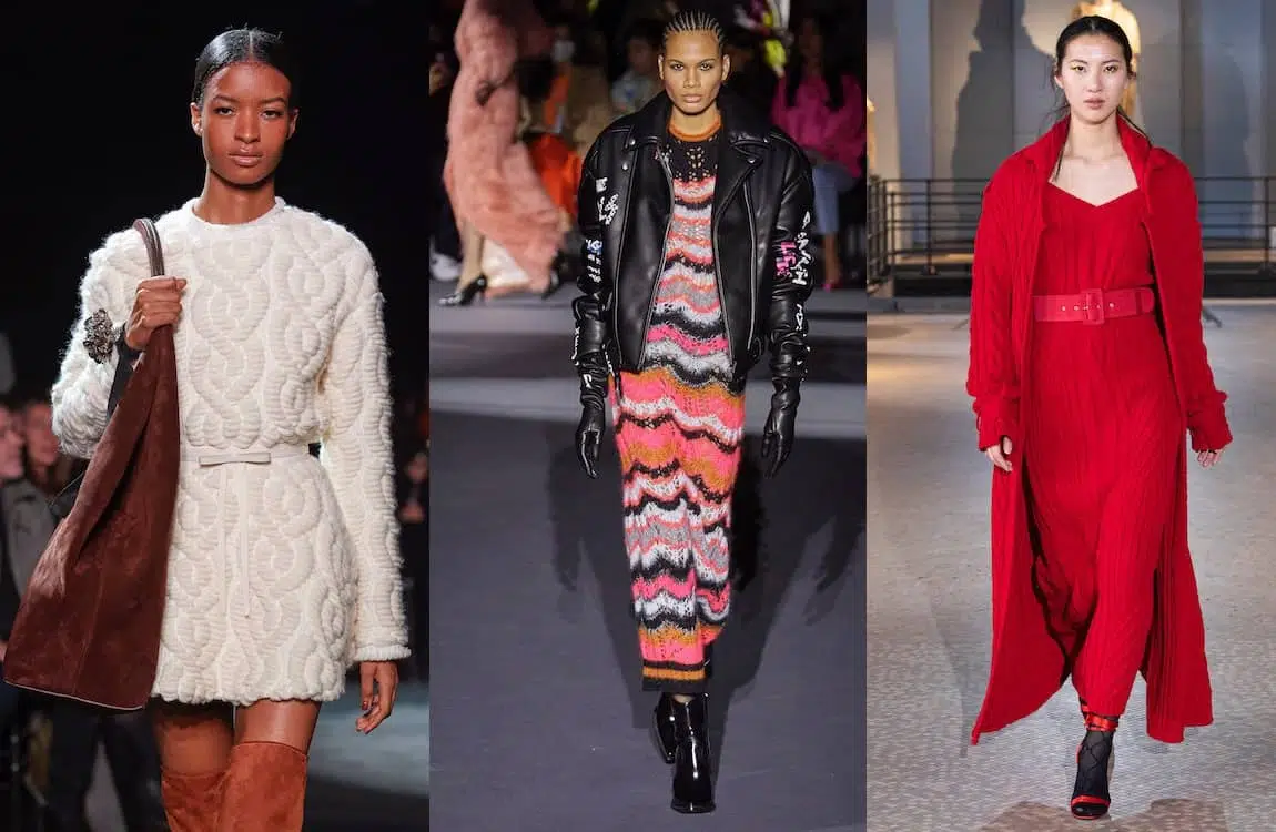 Moda inverno 2022 2023 Vestiti in maglia