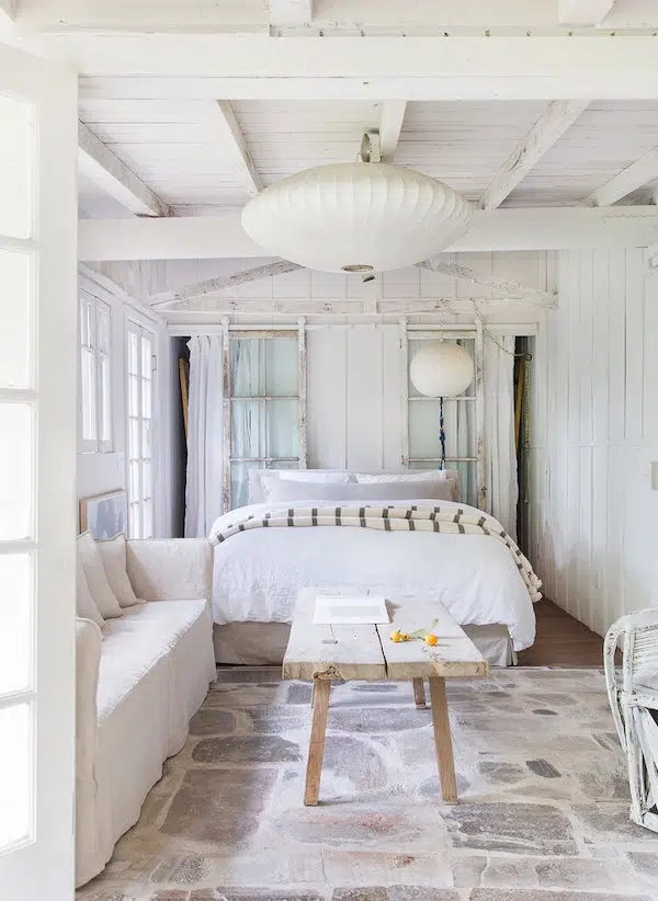 camera da letto shabby
