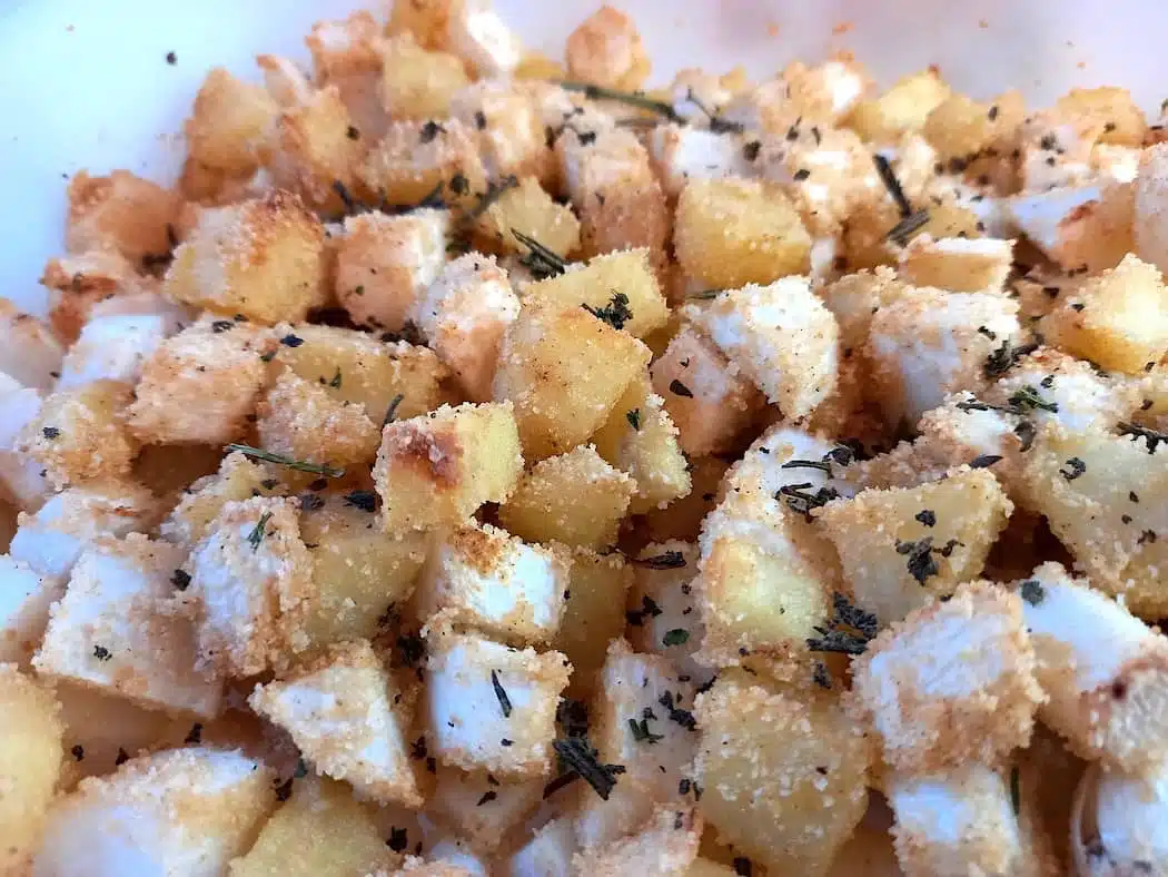 rape e patate al forno gratinate