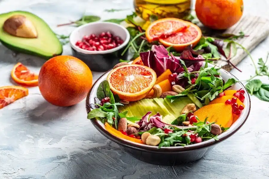 insalata invernale arance rucola avocado