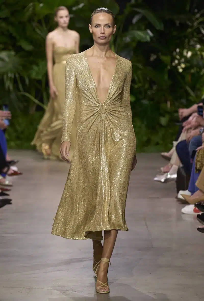 vestito dorato estate 2023 Michael Kors