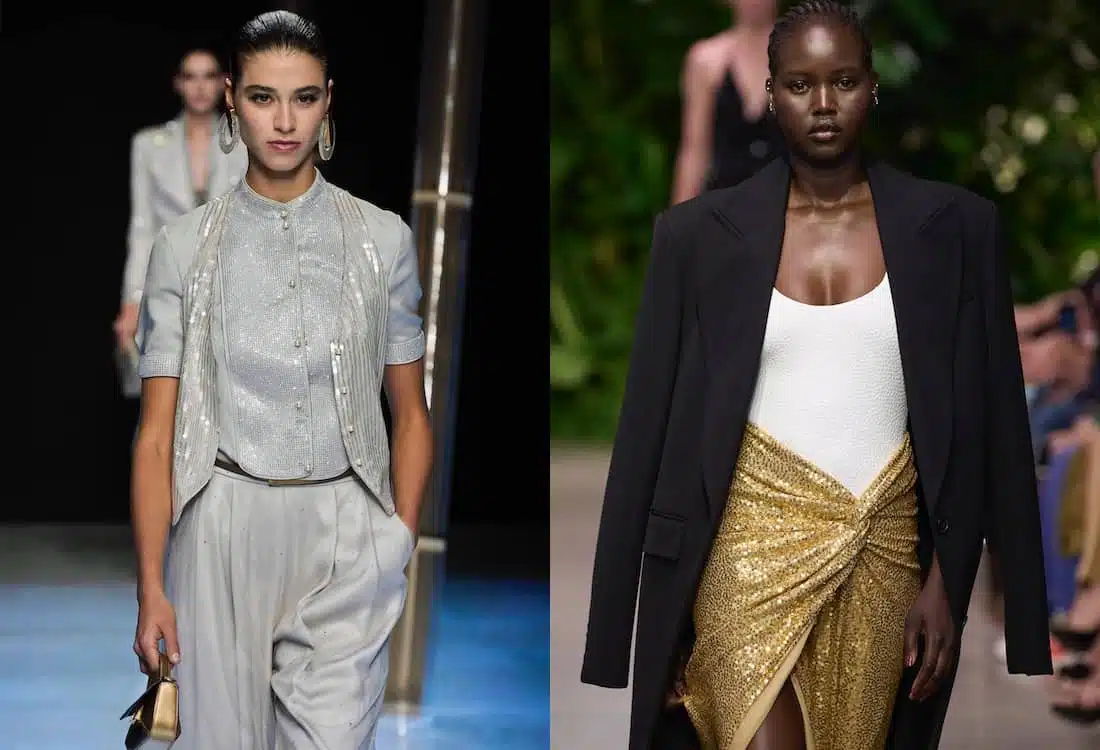colori moda primavera estate 2023 oro argento
