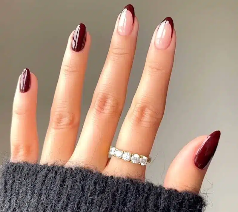 unghie gel rosse decorate