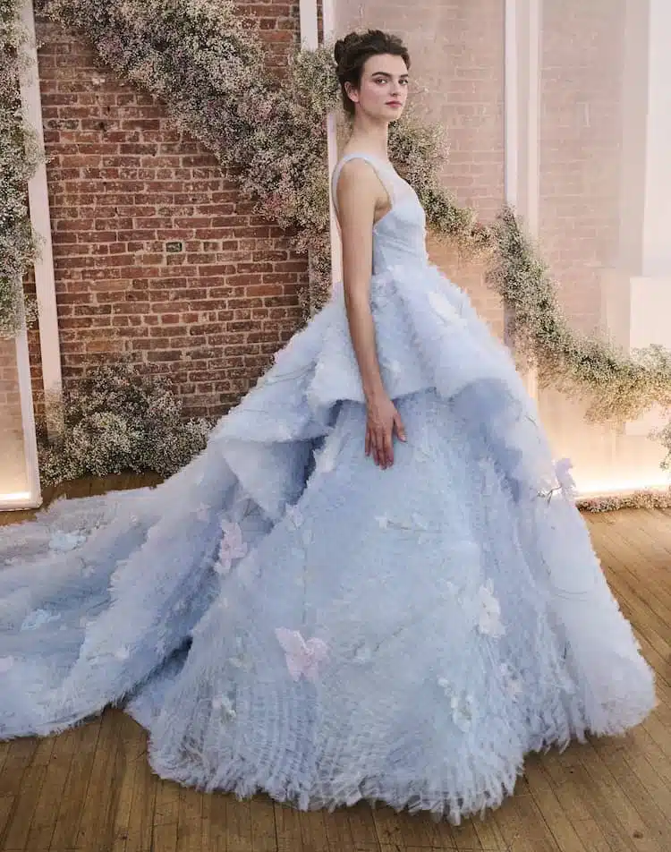 Ines Di Santo abito sposa colorato 2024