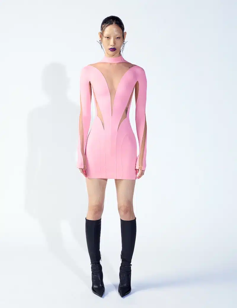 abito rosa mini aderente 2023