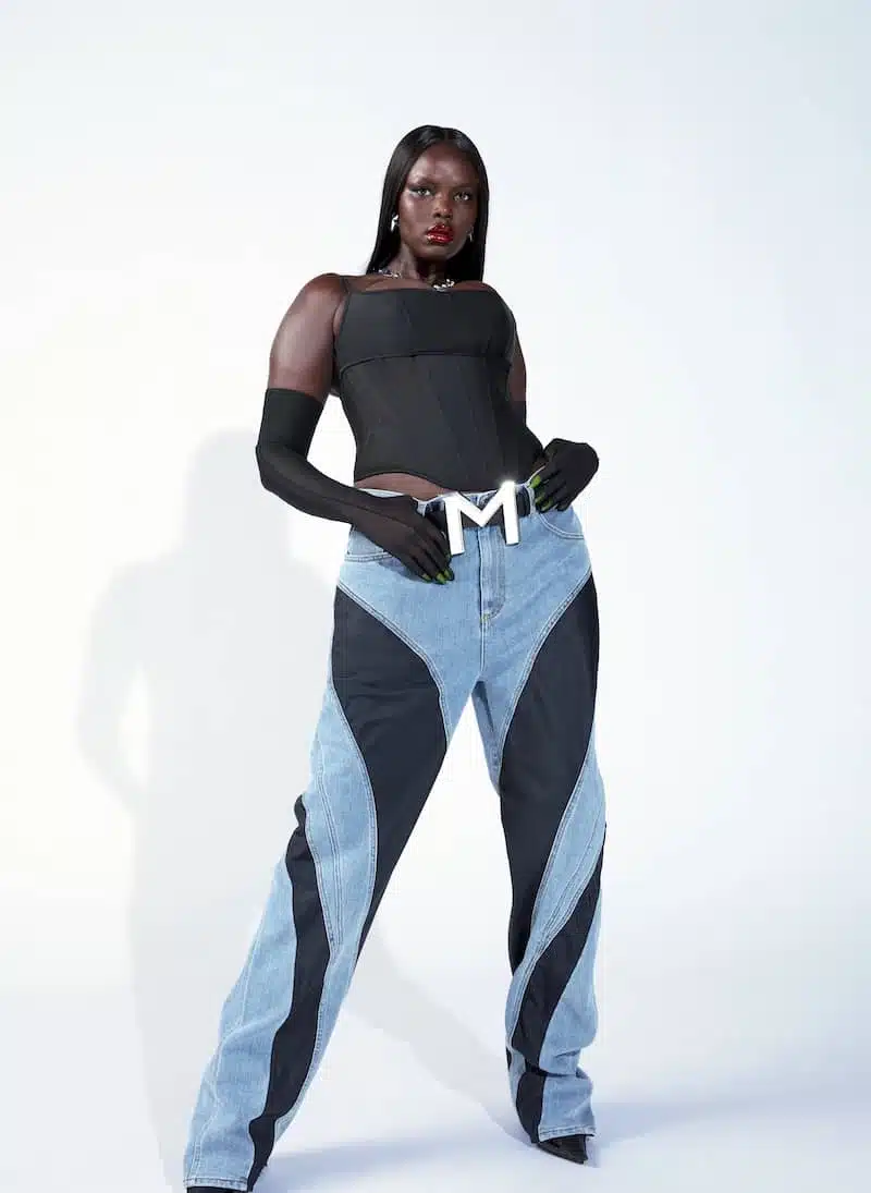 jeans taglie forti mugler hm
