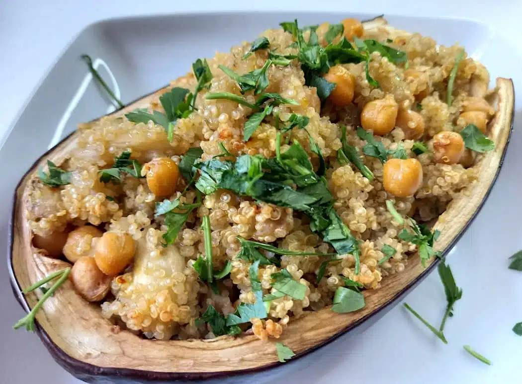 Melanzane ripiene al forno light e vegetariane