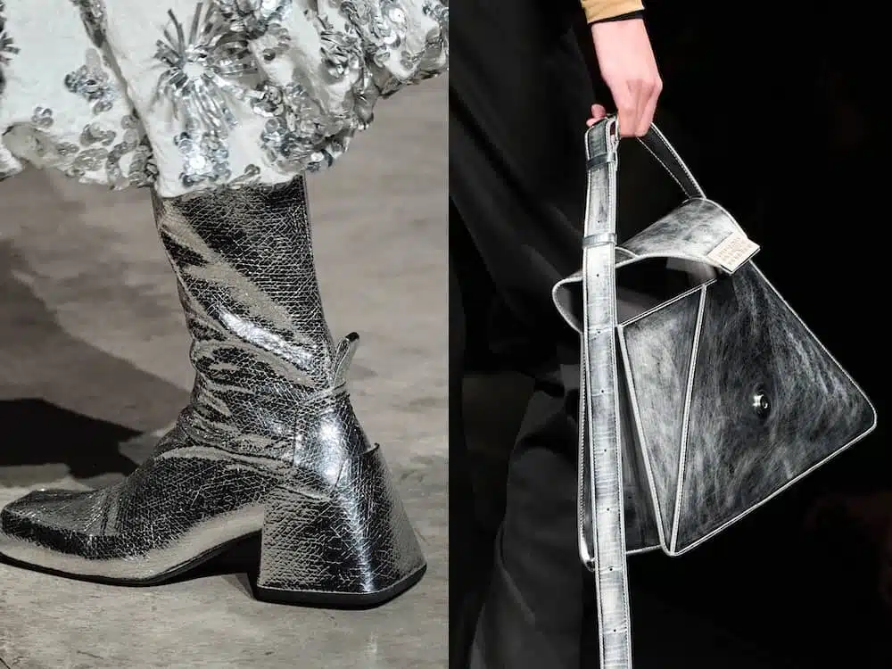 scarpe borse argento moda 2023-2024