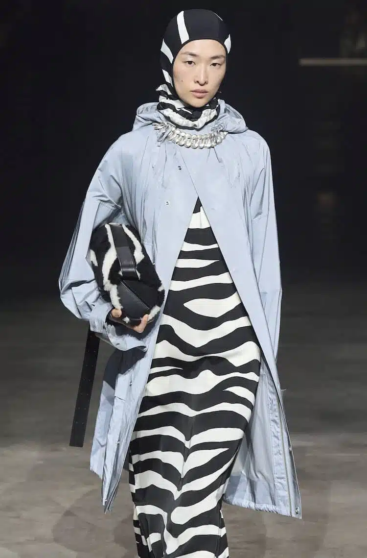 Jil Sander abiti bianchi neri inverno 2023-2024