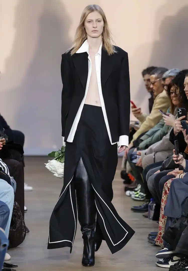 Schouler tailleur gonna lunga inverno 2023-24