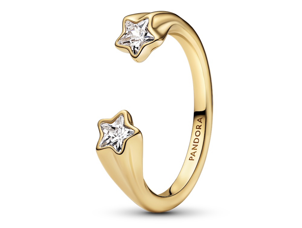 anello pandora stelle cadenti in oro 14 carati