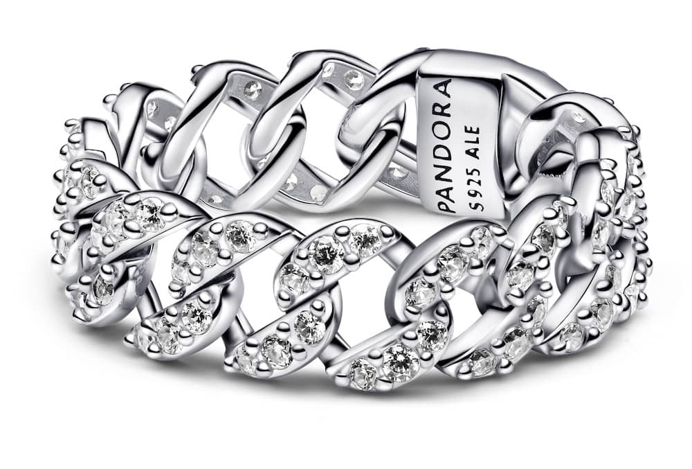 Anello pandora 2024 maglia cubana e zirconia