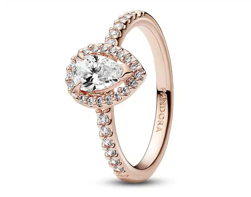 pandora natale 2023 anello oro rosa